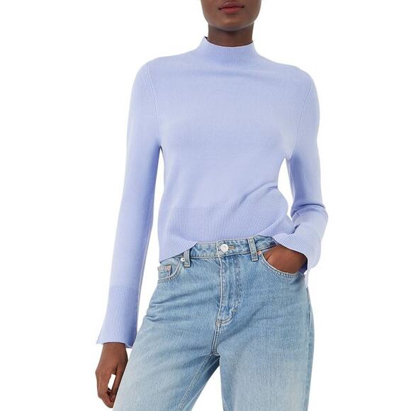 French Connection Babysoft High Neck Sweater Light Blue Size S - Picture 1 of 9